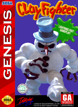 ClayFighter box art for Sega Mega Drive